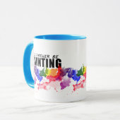 私はむしろ水彩画の芸術家のマグを絵を描いていました マグカップ (正面左)