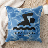 私はむしろ水泳のデザイン装飾用クッション クッション (ブランケット)