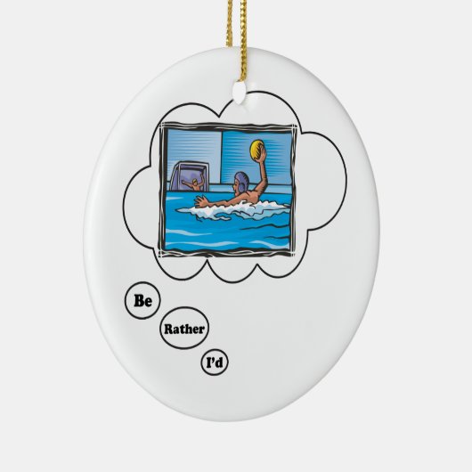 私はむしろ水球3を遊んでいました セラミックオーナメント (右)