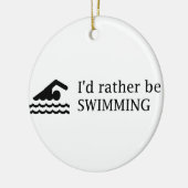 私はむしろ泳いでいました セラミックオーナメント (左)
