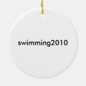 私はむしろ泳いでいました セラミックオーナメント (裏面)