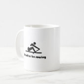 私はむしろ漕いでいました コーヒーマグカップ (正面左)