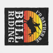 私はむしろ牛馬ロデオ・ライダーになりたい フリースブランケット (正面(横))