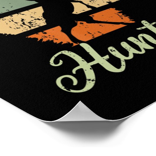 私はむしろ狩りシーズンギフトおもしろい鹿レトロ ポスター (角)