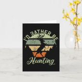 私はむしろ狩りシーズンギフトおもしろい鹿Retr カード (黄色い花)