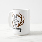 私はむしろ狩り鹿ラックバック〔雄ジカの〕枝角 マグカップ (正面左)