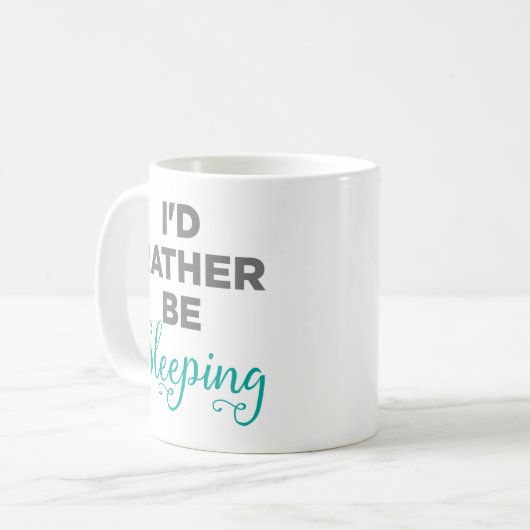 私はむしろ眠っていました コーヒーマグカップ (正面左)
