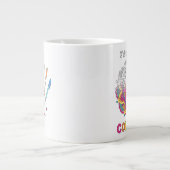 私はむしろ着色マンダラジャンボマグになる ジャンボコーヒーマグカップ (正面)