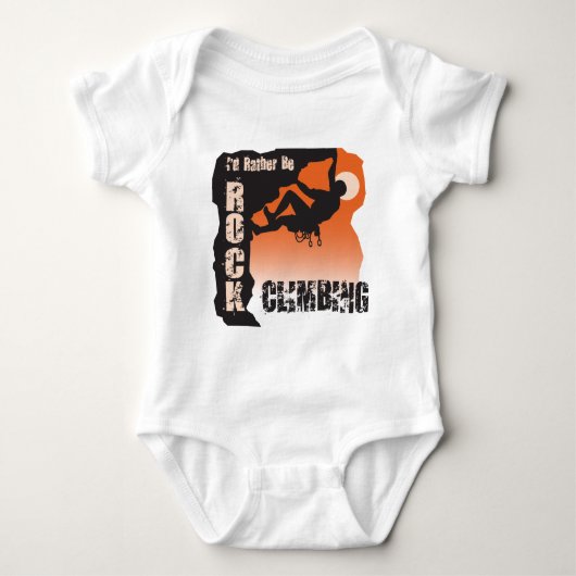 私はむしろ石の登山の人です ベビーボディスーツ (正面)