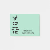 私はむしろ社交ダンスのダンサーの足音を踊っていました ポストイット (正面)