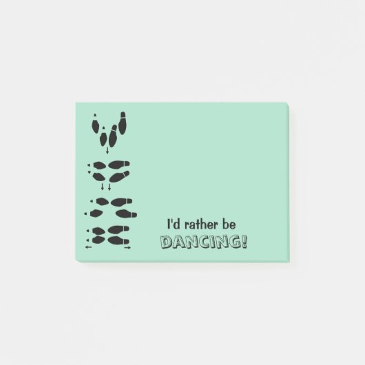 私はむしろ社交ダンスのダンサーの足音を踊っていました ポストイット (正面)