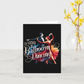 私はむしろ社交ダンス踊りダンス カード (黄色い花)