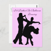 私はむしろ社交ダンス踊り ポストカード (正面/裏面)