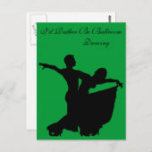 私はむしろ社交ダンス踊り ポストカード (正面/裏面)