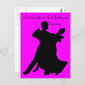 私はむしろ社交ダンス踊り ポストカード (正面/裏面)