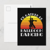 私はむしろ社交ダンス踊り ポストカード (正面/裏面)