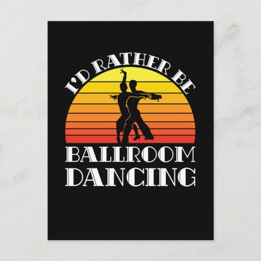 私はむしろ社交ダンス踊り ポストカード (正面)