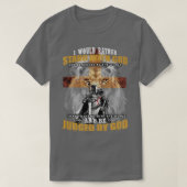 私はむしろ神の騎士テンプラール・プレミと立ちたいと思う Tシャツ (デザイン正面)