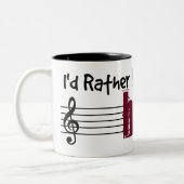 私はむしろ私のハープを演奏していました ツートーンマグカップ (左)