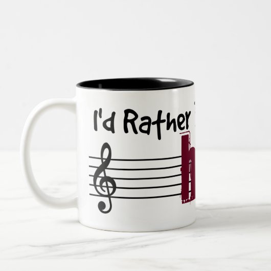 私はむしろ私のハープを演奏していました ツートーンマグカップ (左)