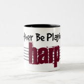 私はむしろ私のハープを演奏していました ツートーンマグカップ (中央)