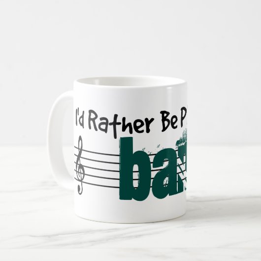 私はむしろ私のバンジョーを演奏していました コーヒーマグカップ (正面左)