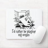 私はむしろ私の器官のmousepad -白--を遊んでいました マウスパッド (マウス)