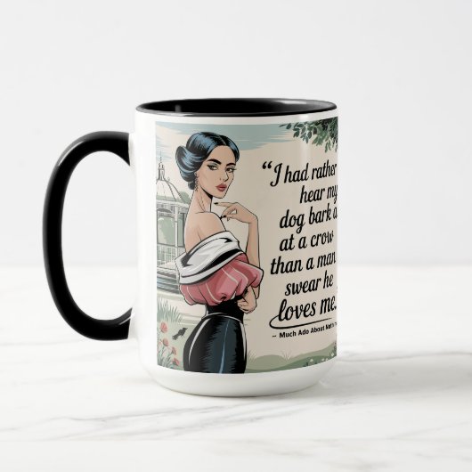 私はむしろ私の犬を聞いていた:フェミニストのウィット マグカップ (左)