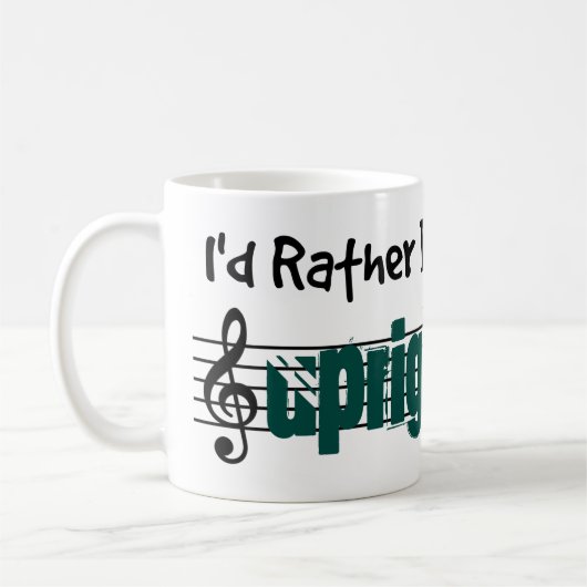 私はむしろ私の直立した低音を遊んでいました コーヒーマグカップ (左)