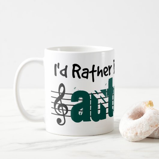 私はむしろ私のAutoharpを遊んでいました コーヒーマグカップ (ドーナツ)