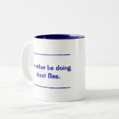 私はむしろ箱を飛びますしていました ツートーンマグカップ (正面左)