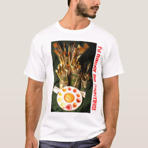 私はむしろ絵を描いていました! Tシャツ