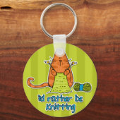 私はむしろ編み物だ キーホルダー (正面)