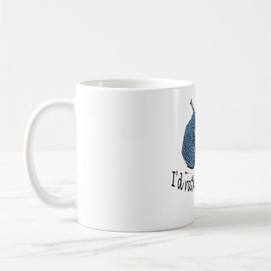 私はむしろ編んでいました! コーヒーマグカップ (左)