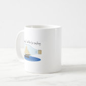 私はむしろ航海していました コーヒーマグカップ (正面左)