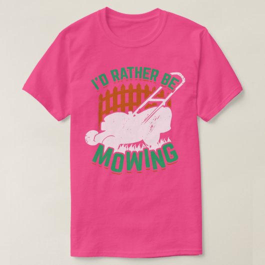 私はむしろ芝刈り庭師の贈り物をする Tシャツ (デザイン正面)
