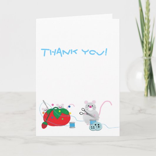 私はむしろ裁縫! サンキューカード (正面)