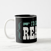 私はむしろ読んでいました ツートーンマグカップ (左)