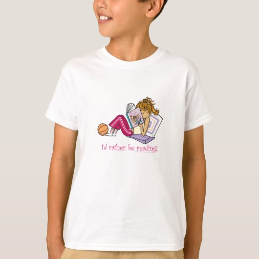 私はむしろ読んでいました Tシャツ (正面)