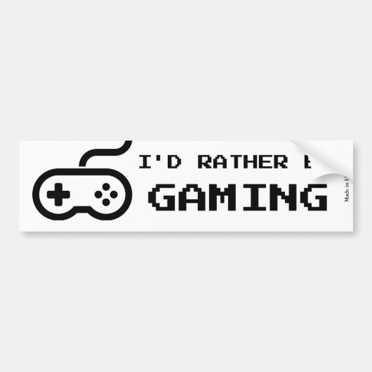 私はむしろ賭博のバンパーステッカーです バンパーステッカー (正面)