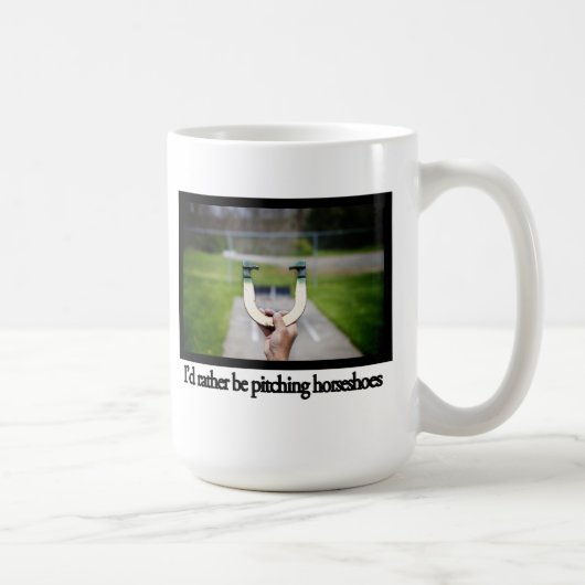 私はむしろ蹄鉄のマグを投げていました マグカップ (右)