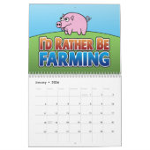 私はむしろ農業になる – かわいい漫画の動物 カレンダー (1月 2026)
