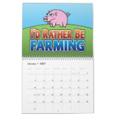私はむしろ農業になる – かわいい漫画の動物 カレンダー (1月 2027)