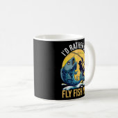 私はむしろ釣りの魚を飛ばしたおもしろいい コーヒーマグカップ (正面右)