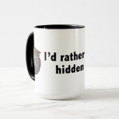 私はむしろ隠された目的を見つけていました。 黒 マグカップ (正面左)