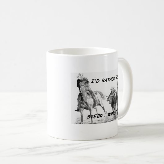 私はむしろ雄牛のレスリングです コーヒーマグカップ (正面右)