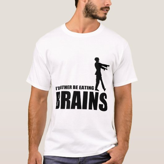 私はむしろ頭脳を食べていました Tシャツ (正面)