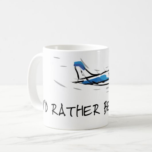 私はむしろ飛んでいました! マグPA 28 PPL コーヒーマグカップ (正面左)