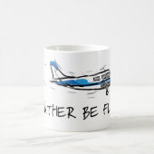 私はむしろ飛んでいました! マグPA 28 PPL コーヒーマグカップ (中央)