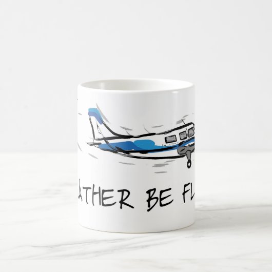 私はむしろ飛んでいました! マグPA 28 PPL コーヒーマグカップ (中央)